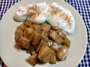 Compota de chayote con merengue