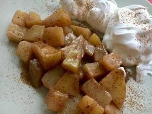 Compota de chayote con nata