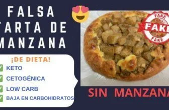 Falsa tarta de manzana con chayote dieta keto