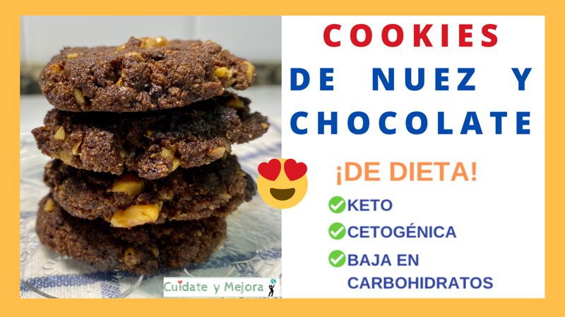 cookies keto chocolate y nuez dieta